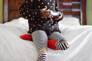 Photo Child playing video game