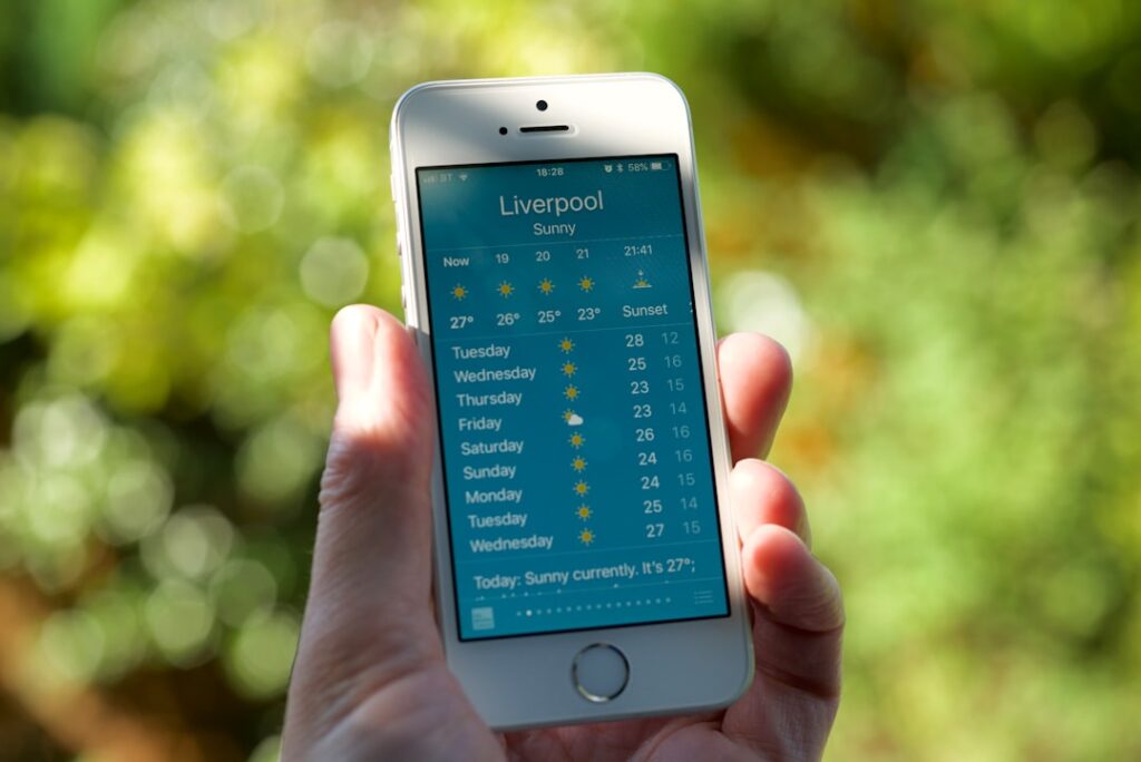 Photo weather forecast app