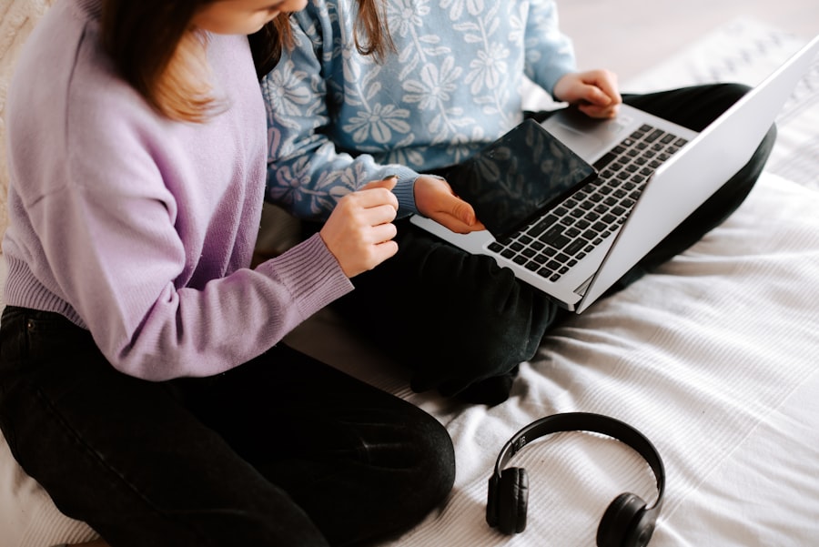 Photo protect children from internet risks