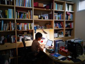 Photo balance between study and work