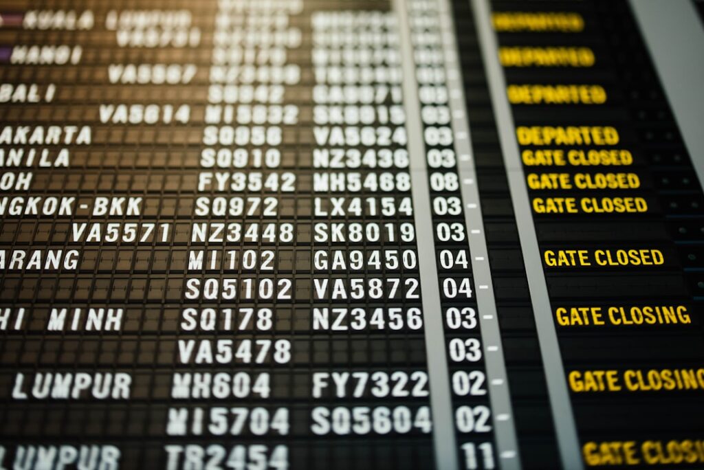 Photo flight and travel status tracking