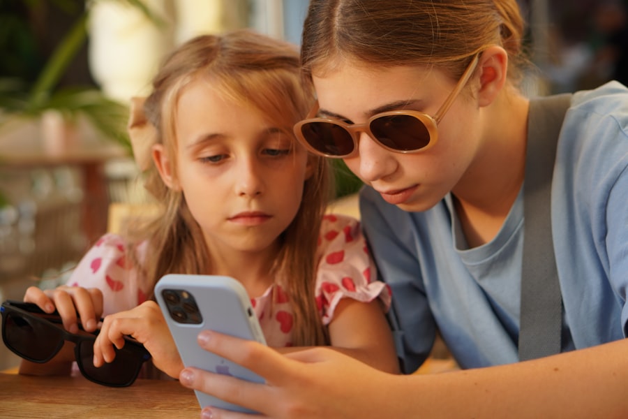 Photo protecting children smartphone use