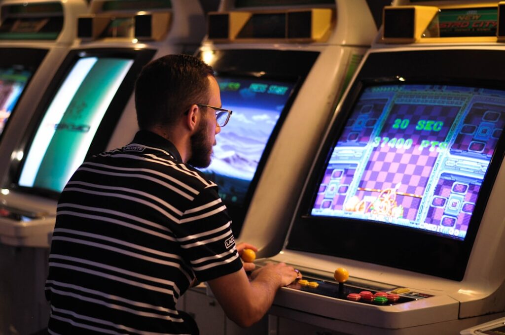 Photo impact of electronic games on the brain