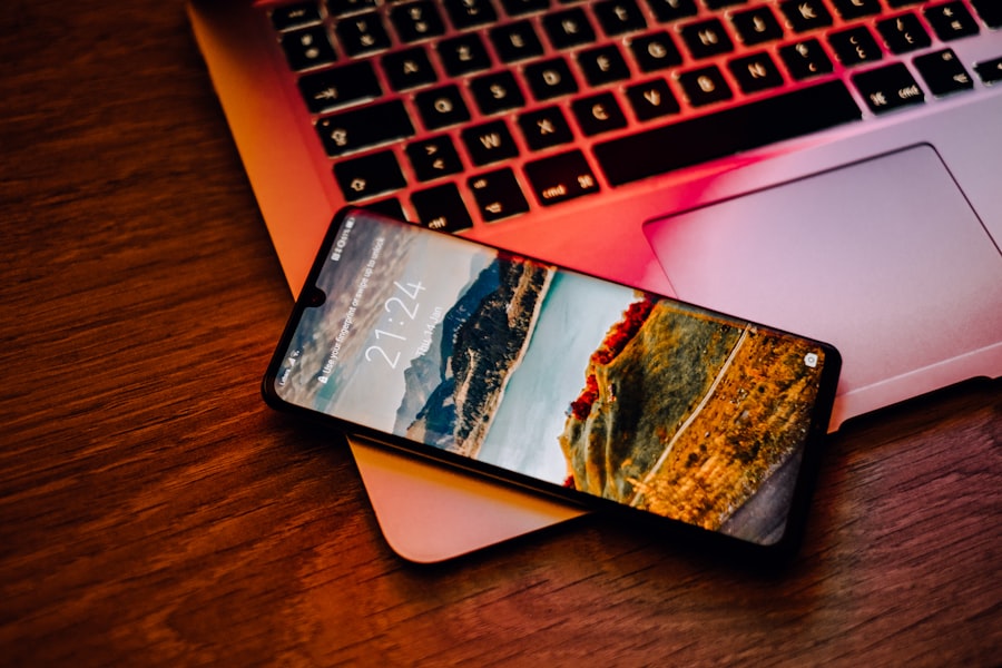 Photo sell phone or laptop