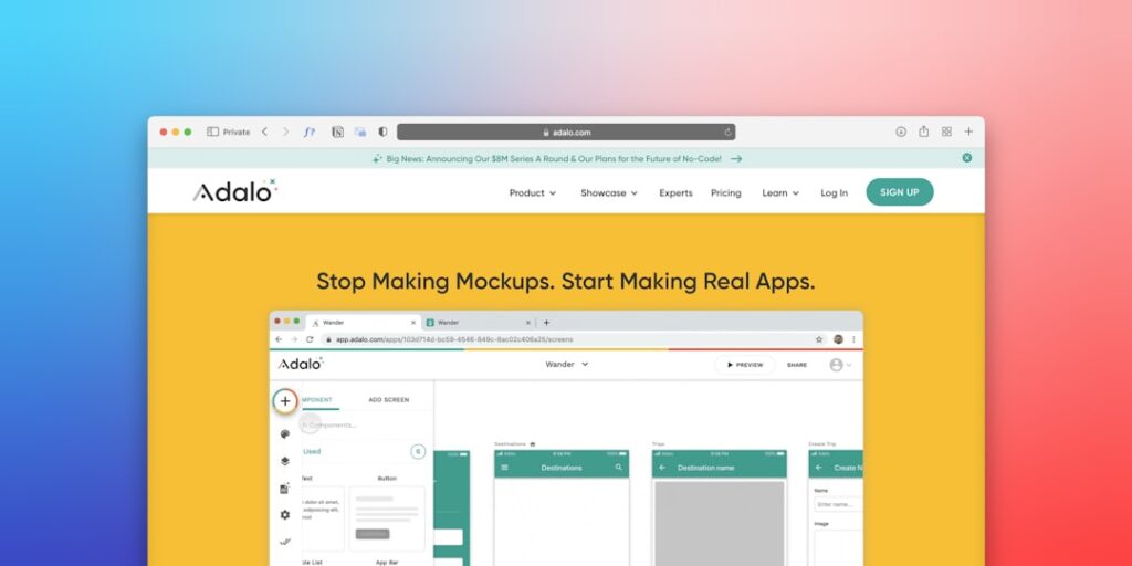 Photo website to app