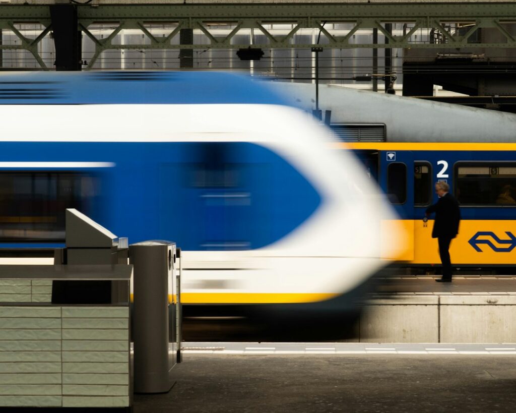 Photo high-speed trains