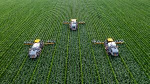 Photo autonomous agricultural robots harvesting pest control