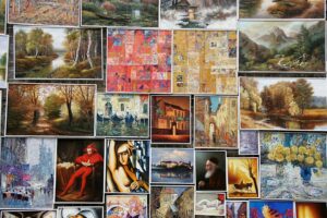 Photo AI art restoration vintage paintings classic films