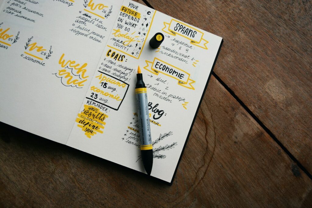 Photo annual goal planning weekly tasks tools
