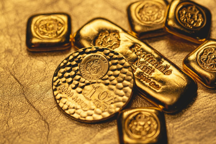 Photo gold investment portfolio value storage