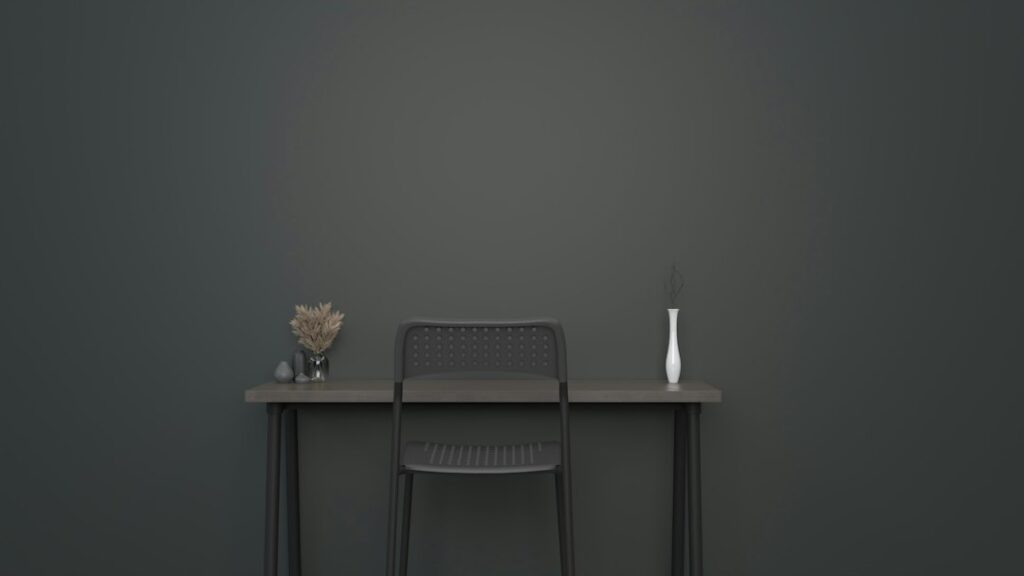Photo dark colors minimalist office productivity