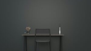 Photo dark colors minimalist office productivity